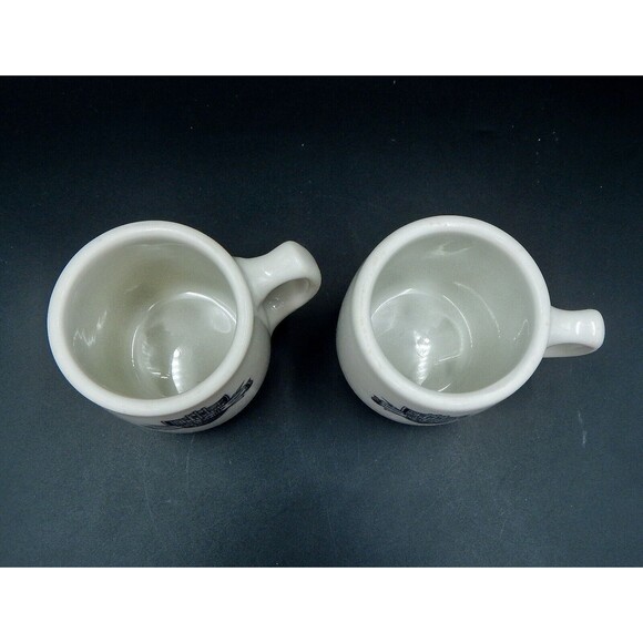 White Castle System Coffee Mug Ashtray Base Mayer China Restaurant Ware Set Of 2 - Picture 5 of 11